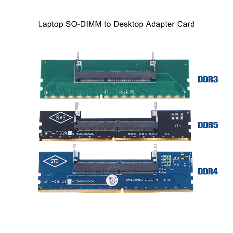 Ddr5 Sodimm - DDR3 DDR4 DDR5 แล็ปท็อป SO-DIMM เป็นอะแดปเตอร์การ์ดแปลงสำหรับเดสก์ท็อป