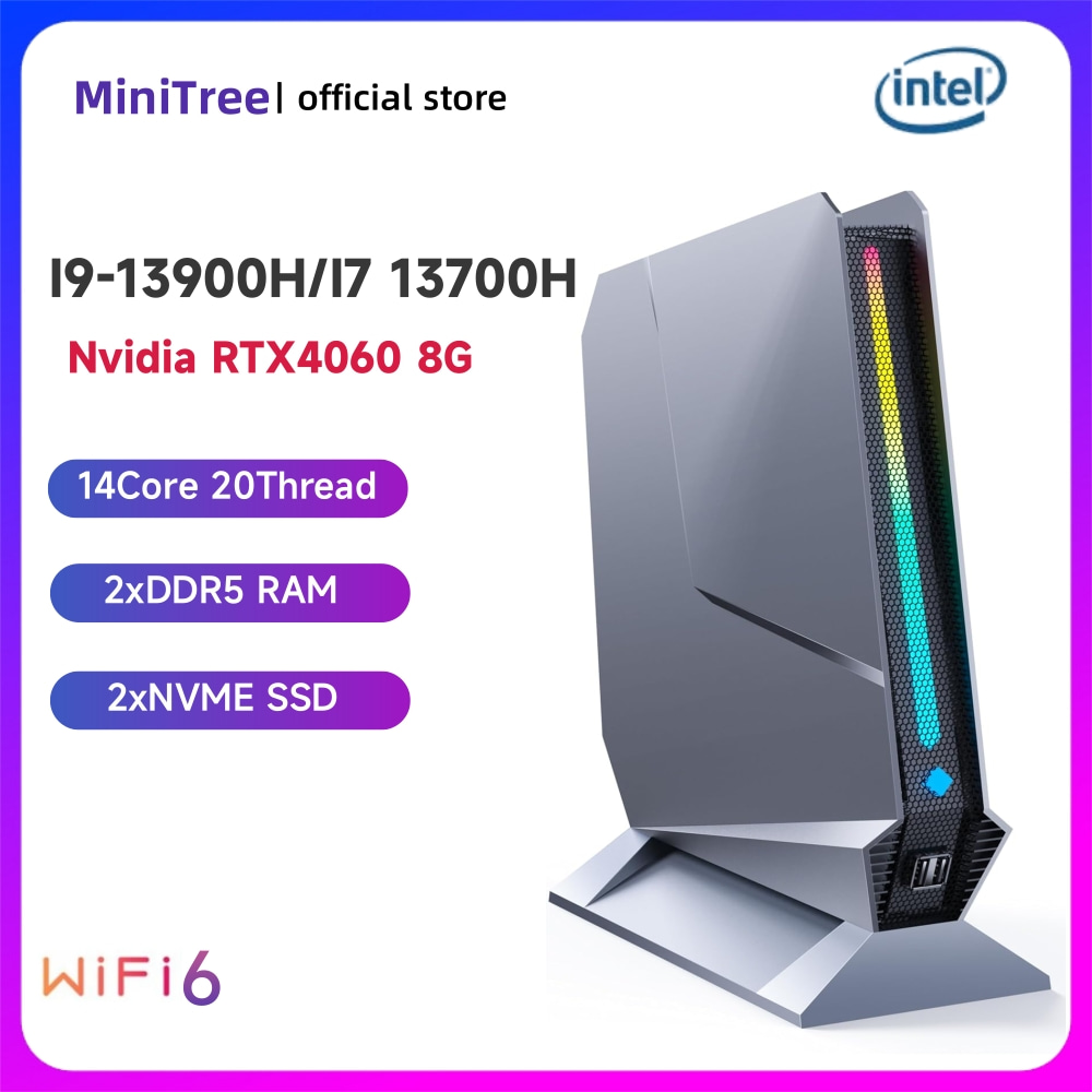 Ddr5 64Gb - คอมพิวเตอร์ตั้งโต๊ะขนาดเล็กสำหรับเล่นเกมส์ ซีพียู Core i9-13900H การ์ดจอ Nvidia