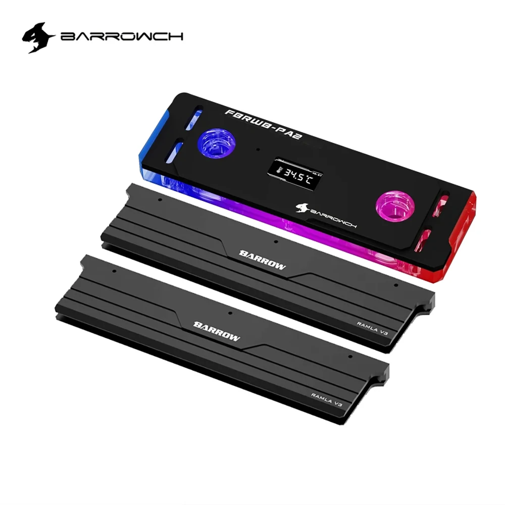 Ddr5 Ram - บล็อกระบายความร้อนด้วยน้ำสำหรับหน่วยความจำ Barrowch DDR5/DDR4 พร้อมหน้าจอแสดงผลดิจิตอล TFT ไฟ