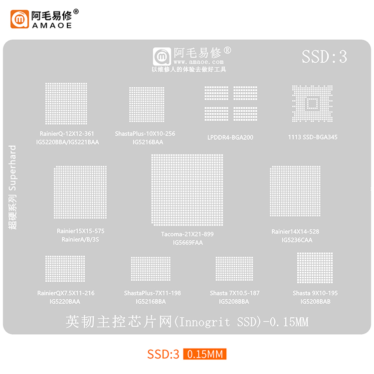BGA Reballing ลายฉลุสำหรับ SSD - Ddr5 Kit บทวิจารณ์และราคา