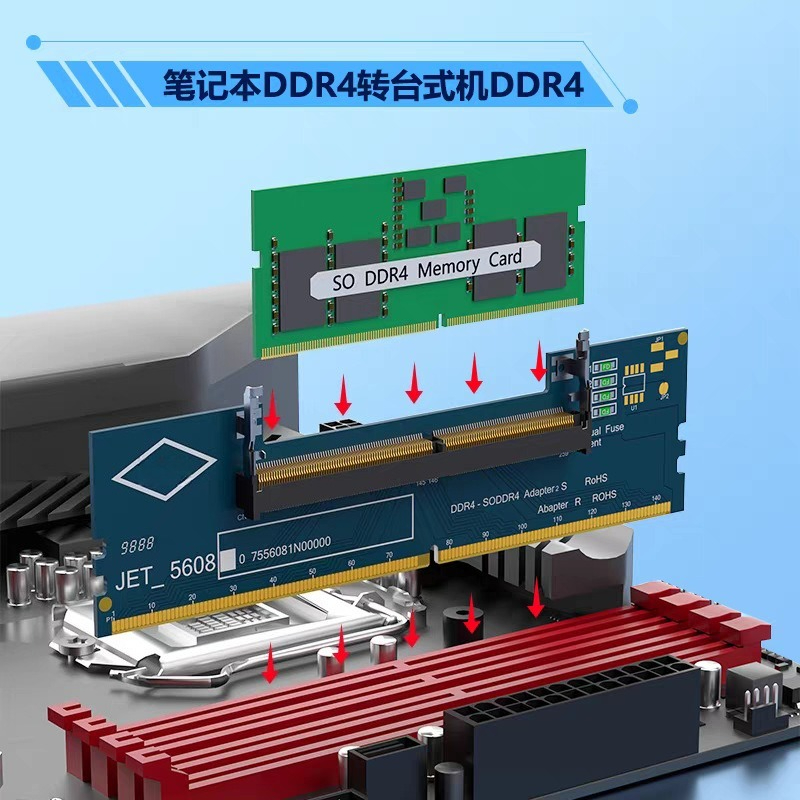 การ์ดอะแดปเตอร์ DDR3 DDR4 DDR5 - Ddr5 Sodimm บทวิจารณ์และราคา